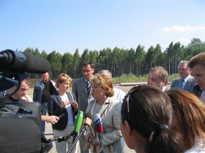 Хроника 2006 года 16 первое выездное совещание на строительной площадке с участием губернатора Санкт-Петербурга Матвиенко В.И.