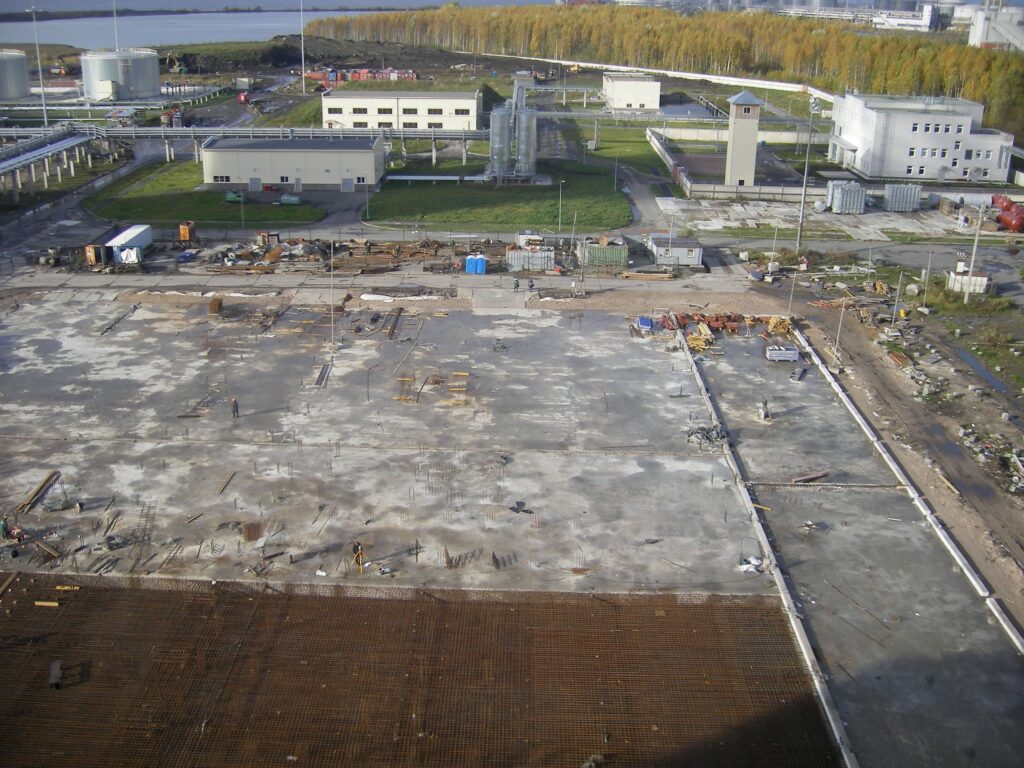 Хроника 2012 года 2 Укладка бетона силовой плиты главного корпуса